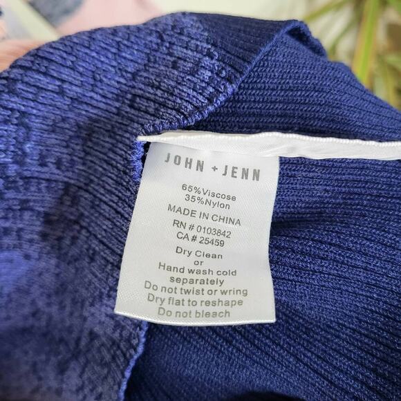 John & Jenn Long Sleeve Ribbed-Knit Striped Sweater - Stripes - Blue Multi - Picture 6 of 9